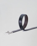 Belt mod. Federico Reversible Dark Brown and Black genuine leather 100% made in Italy