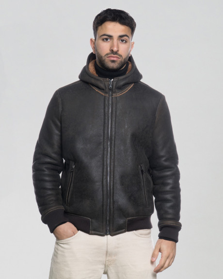 Bomber in montone da uomo - Carlo | Leather Trend
