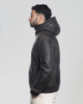 Carlo - Men’s Shearling Hooded Moro Head Bomber