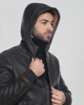 Carlo - Men’s Shearling Hooded Moro Head Bomber