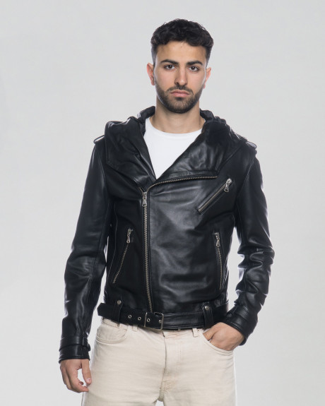 Chiodo in pelle da uomo - Logan | Leather Trend