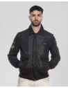 Vintage Nubuck Leather Bomber Jacket - Dante | Leather Trend