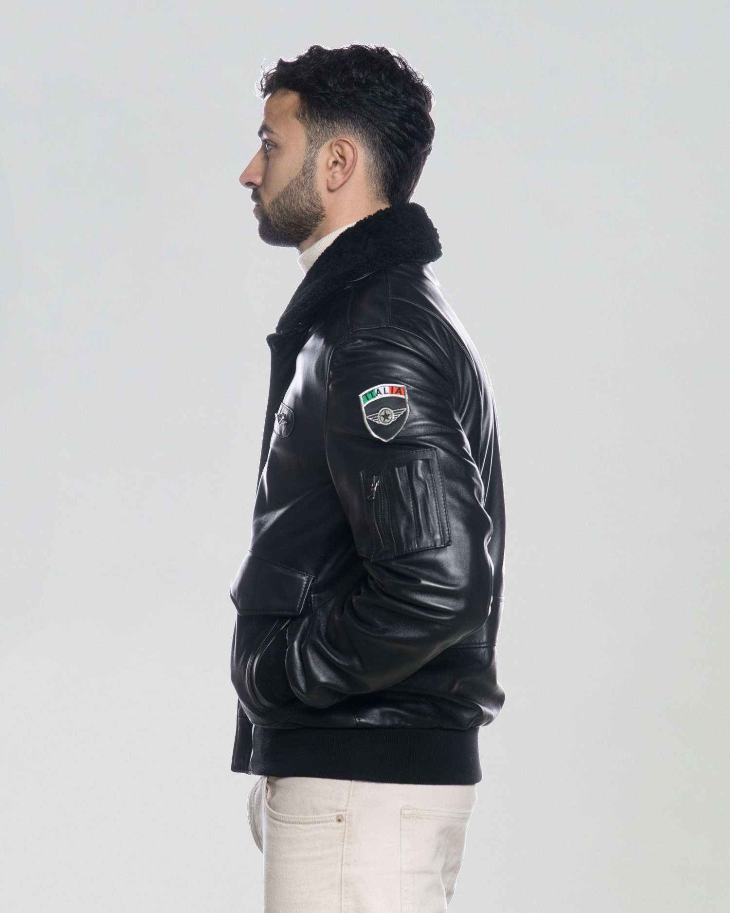 Pieces NORA AVIATOR - Giacca in similpelle - black/nero - Zalando