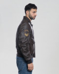 Bomber in Pelle da Uomo Testa di Moro - Dante | Leather Trend
