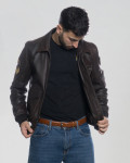 Bomber in Pelle da Uomo Testa di Moro - Dante | Leather Trend