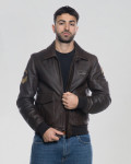 Bomber in Pelle da Uomo Testa di Moro - Dante | Leather Trend