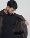 Bomber in Pelle da Uomo Testa di Moro - Dante | Leather Trend