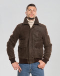 Nubuck Leather Bomber Jacket - Leo | Leather Trend