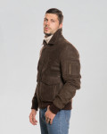 Nubuck Leather Bomber Jacket - Leo | Leather Trend