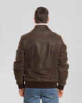 Nubuck Leather Bomber Jacket - Leo | Leather Trend