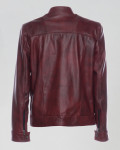 Giacca in pelle uomo bordeaux – U08 | Leather Trend