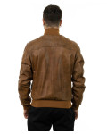 Bomber uomo in pelle cuoio – Milo | Leather Trend