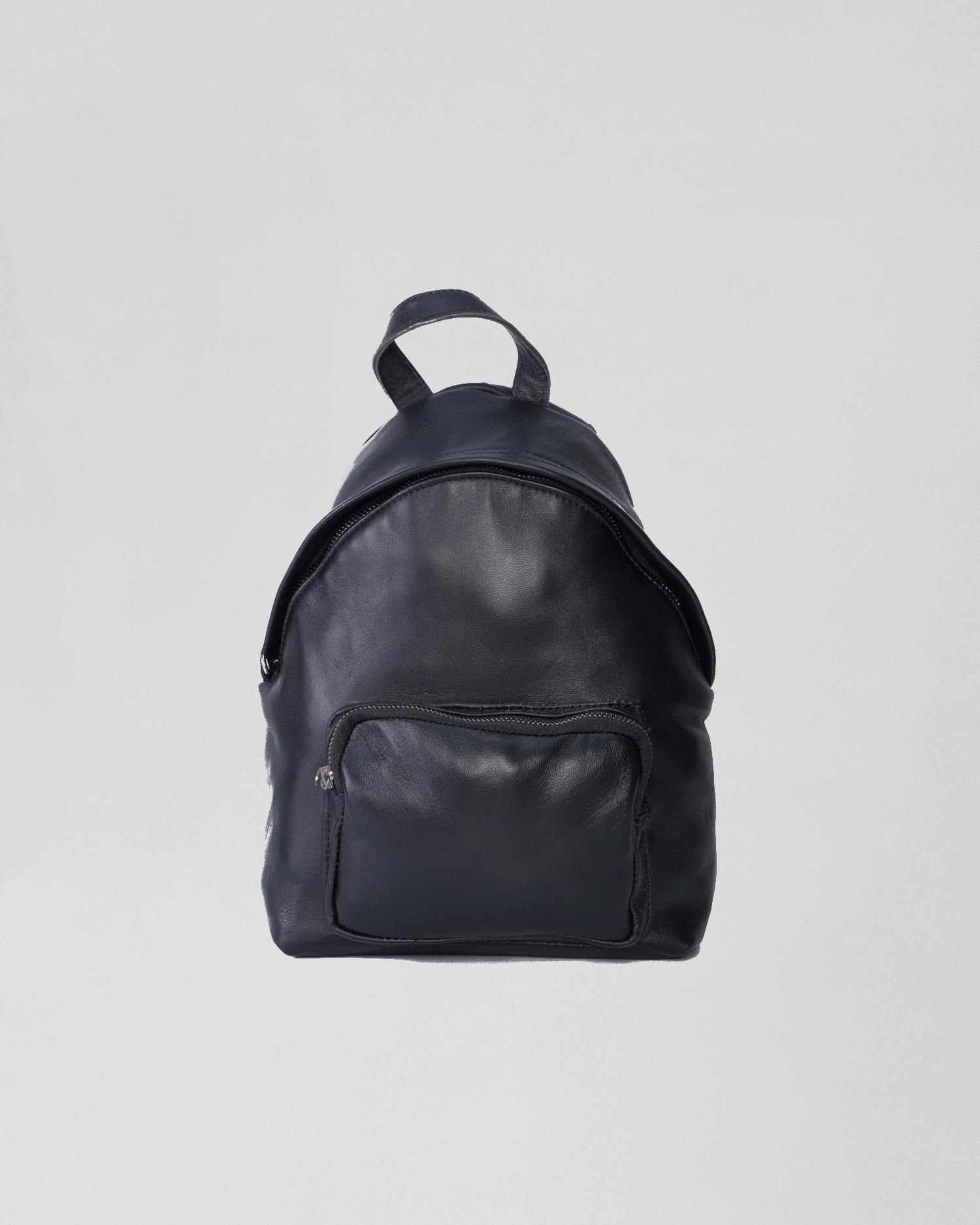 Vera Pelle Black Leather Backpack Made in Italy Women’s Bag Vintage Made in Italy Vera Pelle Backpack Style Purse main image 2