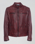 Giacca biker bordeaux uomo – Avatar | Leather Trend