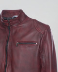 Giacca biker bordeaux uomo – Avatar | Leather Trend