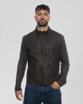 Biker Men's Scratched Nubuck Leather - Avatar | Leather Trend