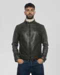 Biker Men's Green Leather Jacket - Avatar | Leather Trend