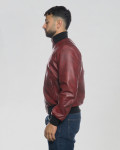 Bomber in Pelle Bordeaux Uomo - Marcello | Leather Trend