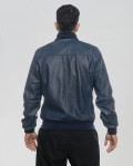 Bomber in Pelle Blu Uomo - Marcello | Leather Trend