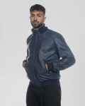 Bomber in Pelle Blu Uomo - Marcello | Leather Trend