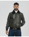 Bomber in pelle e montone da uomo - Leo | Leather Trend