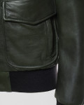 Men's Leather and Shearling Bomber Jacket - Leo | Leather Trend