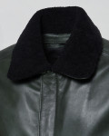 Men's Leather and Shearling Bomber Jacket - Leo | Leather Trend