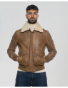 Bomber in pelle e montone da uomo - Leo | Leather Trend