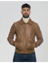 Bomber in pelle da uomo - Leo | Leather Trend