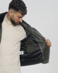 Green Leather and Shearling Bomber Jacket - Dante | Leather Trend