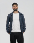 Bomber in pelle da uomo - Leo | Leather Trend