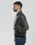 Bomber in pelle da uomo - Leo | Leather Trend
