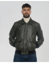 Men's Leather Bomber Jacket - Leo | Leather Trend