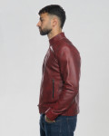 Giacca in pelle uomo bordeaux – U08 | Leather Trend