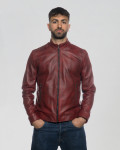 Giacca in pelle uomo bordeaux – U08 | Leather Trend