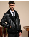 Men's leather and shearling perfecto - Alberto | Leather Trend