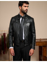 Biker Men's Black Leather Jacket - Avatar | Leather Trend