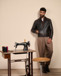 Biker Men's Dark Brown Leather Jacket - Avatar | Leather Trend