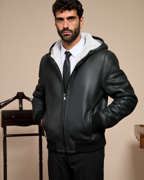 Bomber in montone da uomo - Carlo | Leather Trend