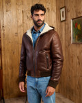 Carlo - Men’s Shearling Hooded Moro Head Bomber