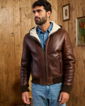 Carlo - Men’s Shearling Hooded Moro Head Bomber