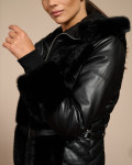 Giacca in pelle e pelliccia da donna - Marzia | Leather Trend