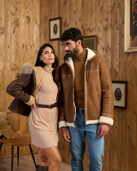 James – Giacca Montone Uomo Cuoio in Shearling 2