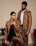 Piumino da uomo mod. Berlino cuoio in vera pelle 100% made in Italy