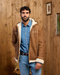 James – Men’s Tan Shearling Jacket