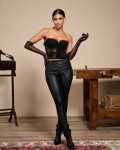 Women's Black Leather Trousers - Edvige | Leather Trend