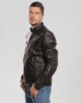 Men's Black Leather Biker Jacket - Alfonso | Leather Trend