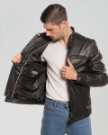 Biker Uomo Nero in Pelle - Alfonso | Leather Trend