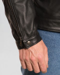 Men's Black Leather Biker Jacket - Alfonso | Leather Trend