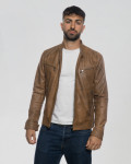 Giacca Biker Uomo Cuoio in Pelle - U06 | Leather Trend